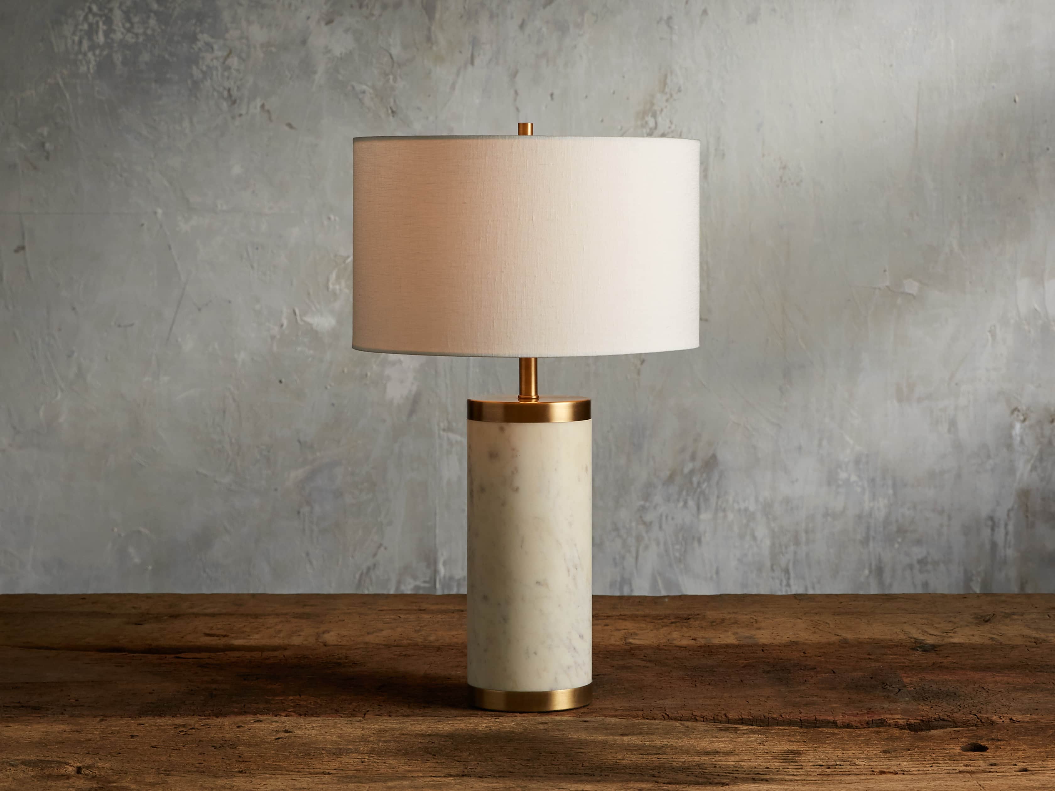 Adrano Table Lamp in Gold with Black Shade – Arhaus