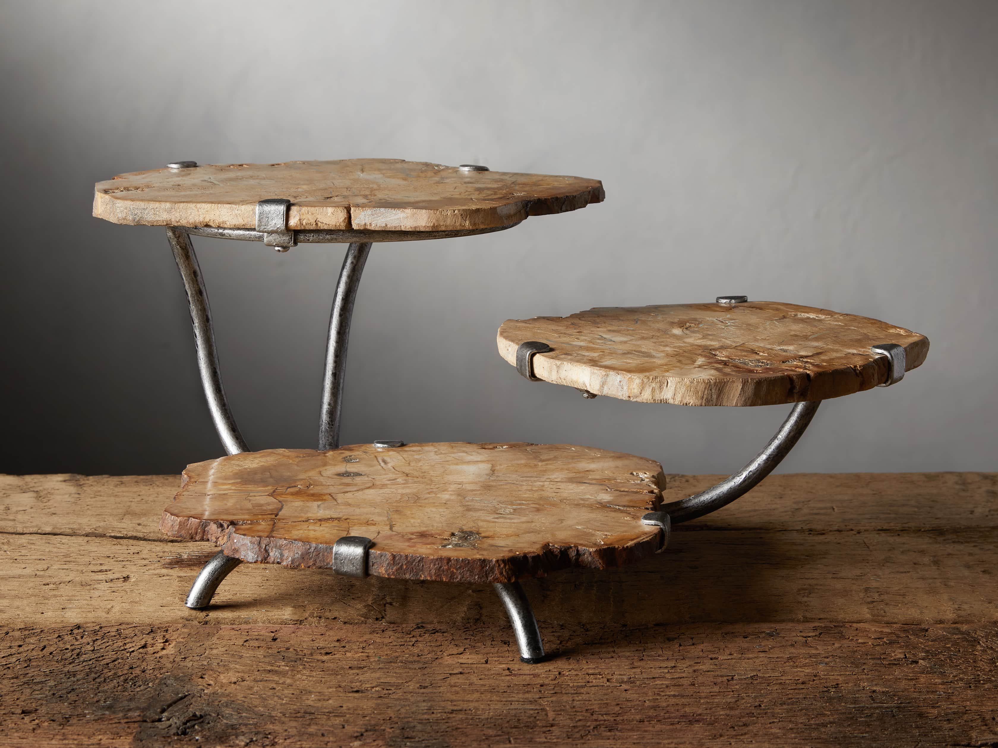 Petrified Wood Triple Tray Server – Arhaus