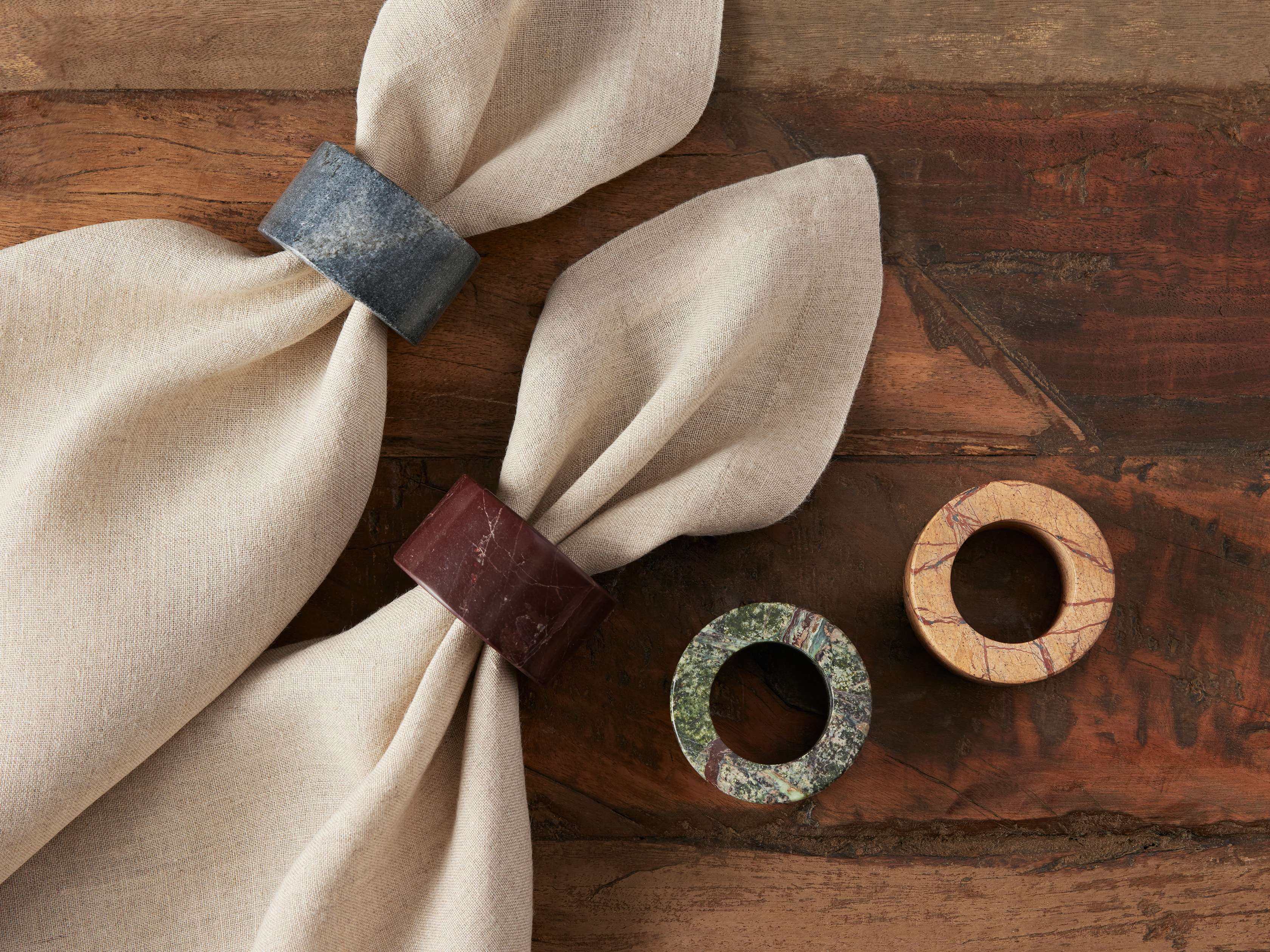 Stone Napkin Rings (Set of 4) | Arhaus